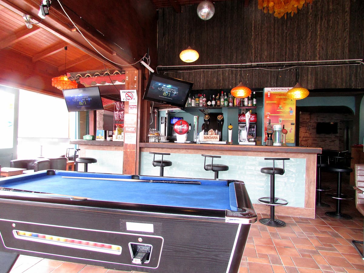 Billiards table inside the Gameshub gaming lounge